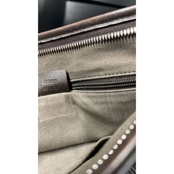 Gucci Convertible Zip Tote GG Coated Canvas Small Brown - Picture 10 of 10